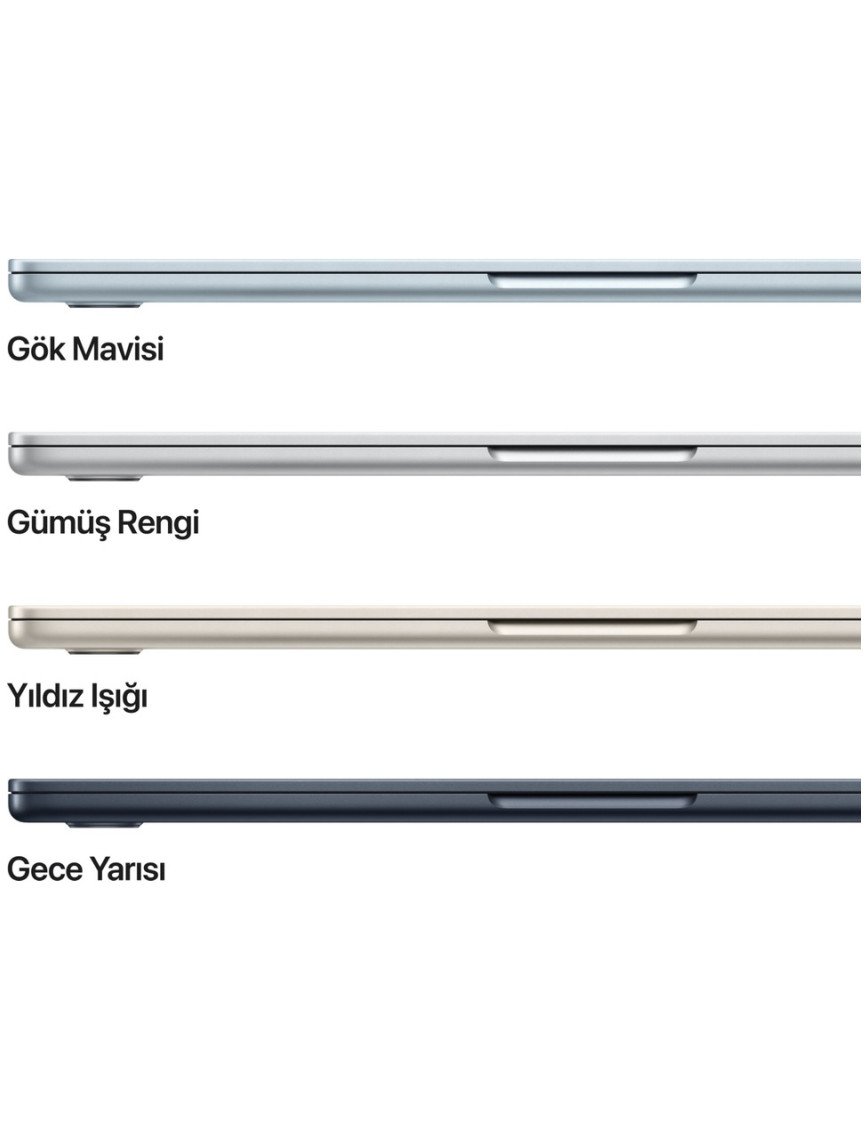 Apple MacBook Air M4 16GB 256GB SSD macOS 13" Taşınabilir Bilgisayar Gümüş MW0W3TU/A