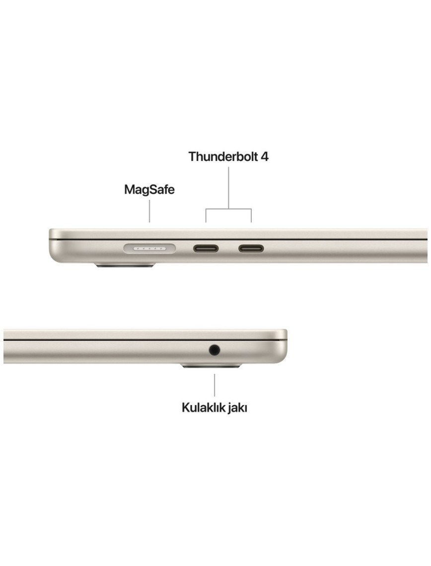 Apple MacBook Air M4 16GB 256GB SSD macOS 15" Taşınabilir Bilgisayar Yıldız Işığı MW1J3TU/A