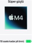 Apple MacBook Air M4 16GB 512GB SSD macOS 15" Taşınabilir Bilgisayar Gümüş MW1H3TU/A